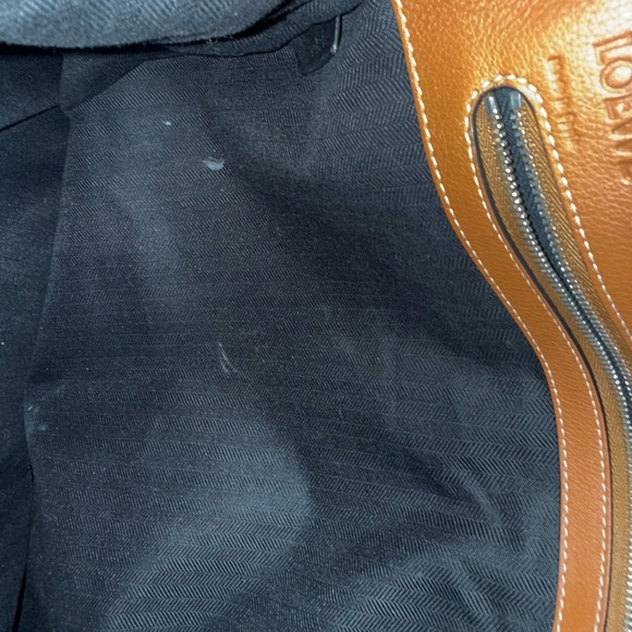 Loewe Tan Leather and Denim Backpack - Picture 10 of 16